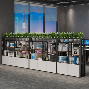 Iron Office Screen Partition Rack Partition Wall Modern Minimalist Restaurant Fence Green Plant Flower Rack Partition Cabinet