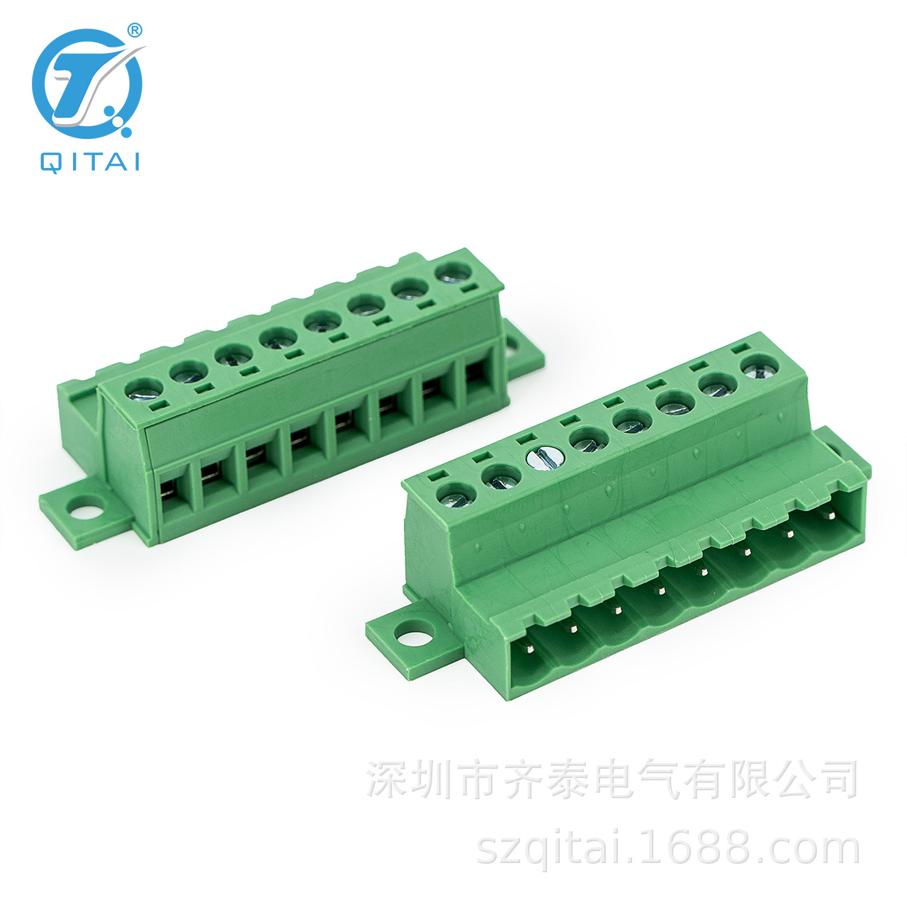 QITAI/齐泰QPS-508间距5.08mm2P-24P 15A对插接线端子 厂家直发