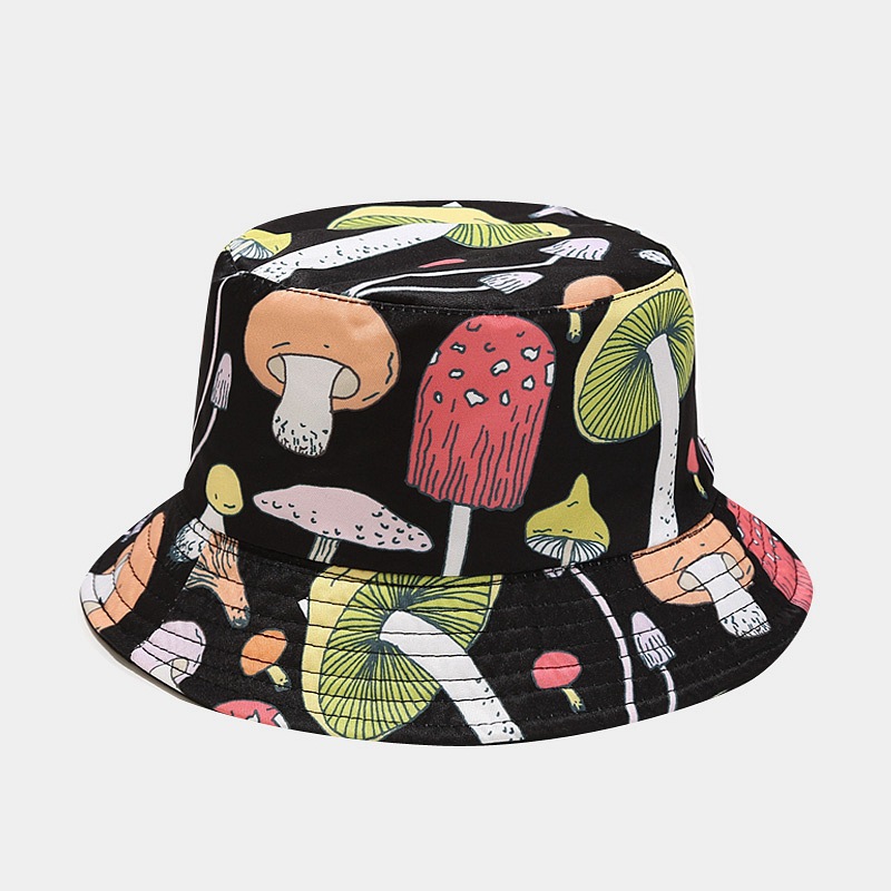 Women's Simple Style Flower Printing Flat Eaves Bucket Hat display picture 1