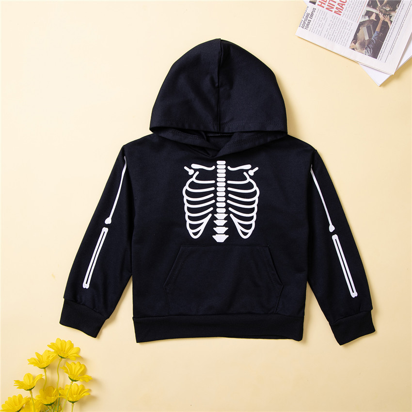 Halloween Fashion Skeleton Polyester Hoodies  Knitwearspicture2