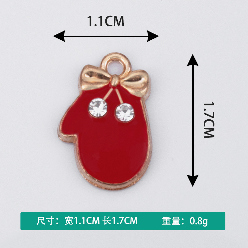 卡通圣诞节系列滴油点钻项链手链吊坠小挂件批发创意饰品diy配件|undefined