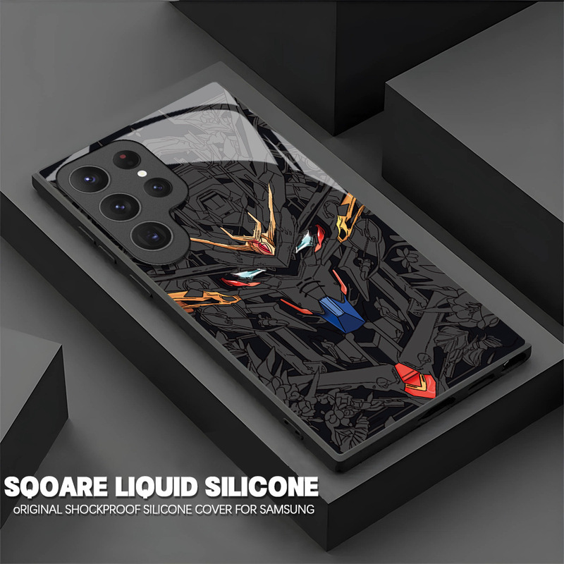 Dark Mecha Anime Gundam Warrior S20Fe Samsung S22Ultra Mobile Phone Case Galaxy S23+ Protective Cover
