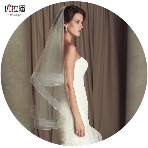 Youlapan theme photography veil bridal veil multi-layer wedding dress waist-length wedding wide-brimmed veil V69