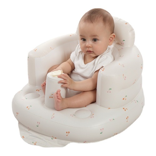 Inflatable PVC Baby Training Small Sofa Sitting Chair for Toddlers, Portable Foldable Toy Bath Bench