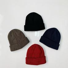 货号25A1666秋季新款日系刺绣字母小标破洞休闲毛线帽