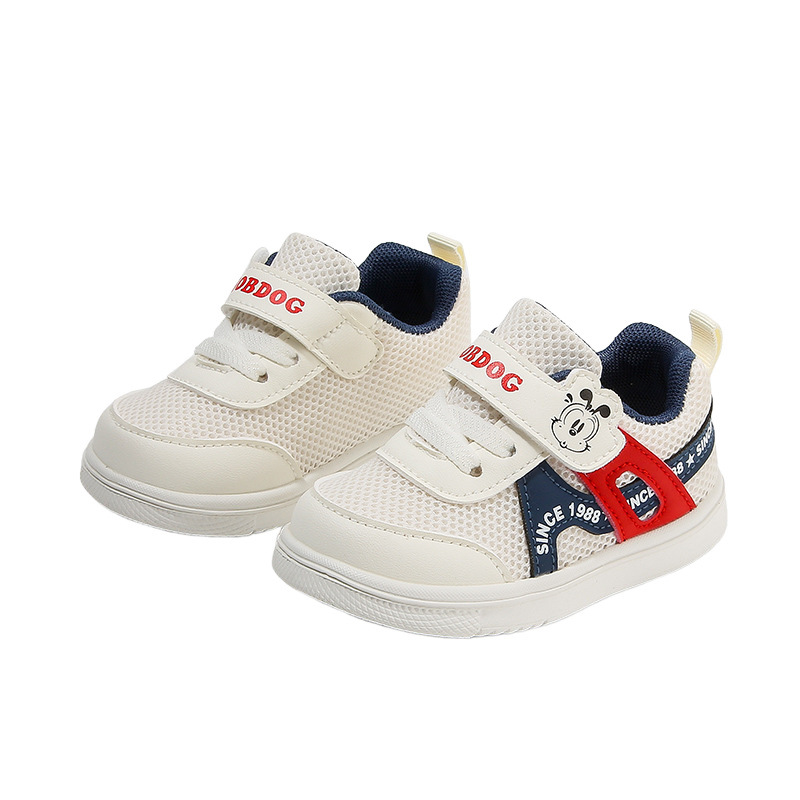 Zapatos versátiles para niños pequeños, nuevo modelo 2025 primavera/verano, malla transpirable, antideslizantes, modernos, casuales, zapatos infantiles Babudou.