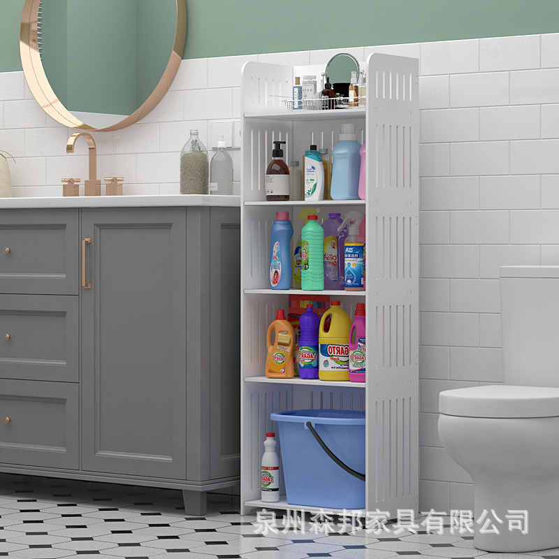 Toilet Storage Rack Bucket Washbasin Storage Rack Floor Bathroom Corner Storage Rack Wholesale Shelf Display Rack