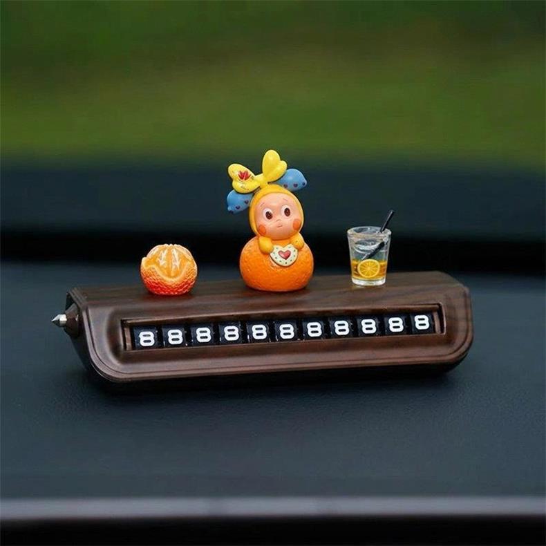 Creative and Cute Temporary Car Parking Number Plate, New Model for the New Year, Car-Mounted Phone Number Plate for Moving the Car