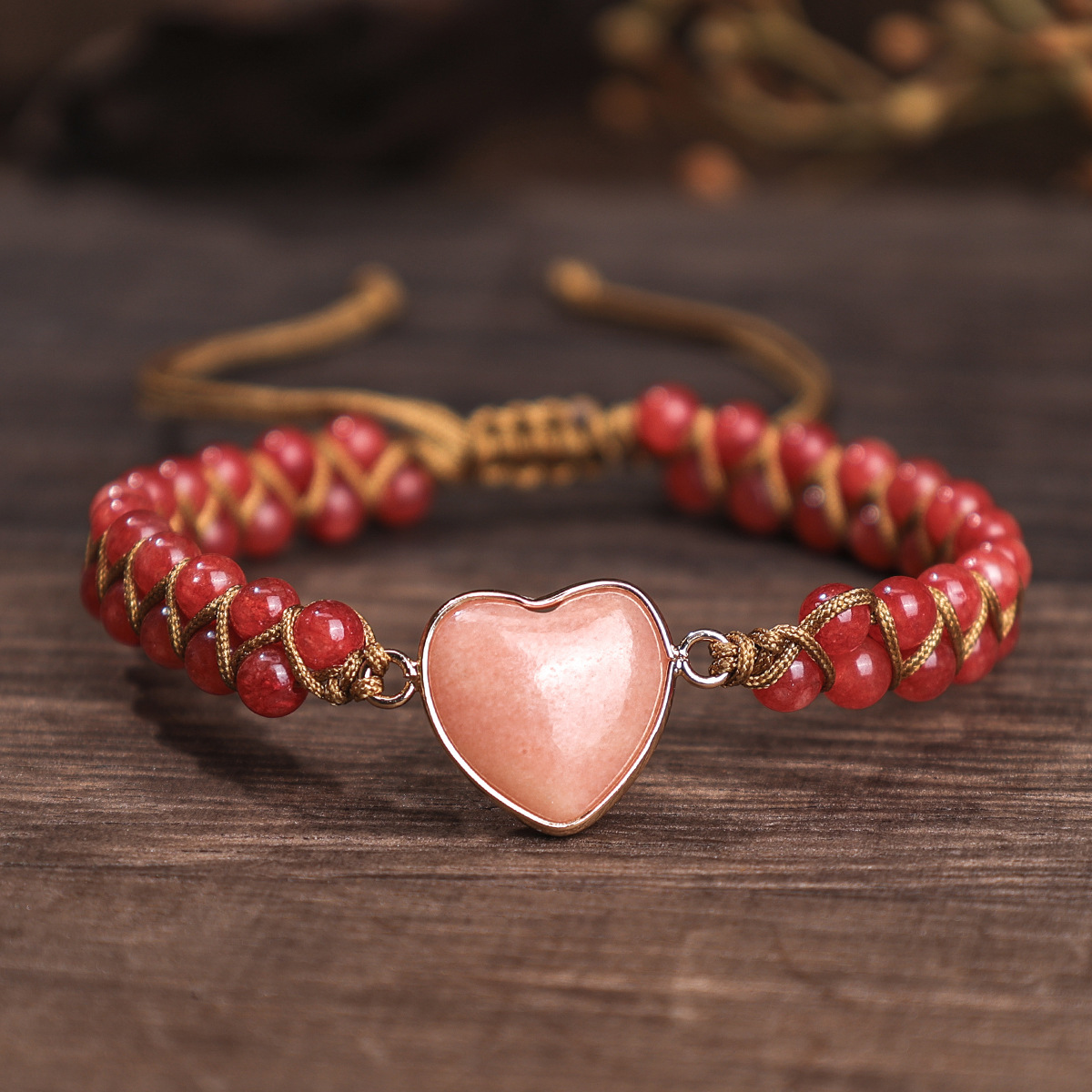 핑크 어벤츄린 러브 팔찌