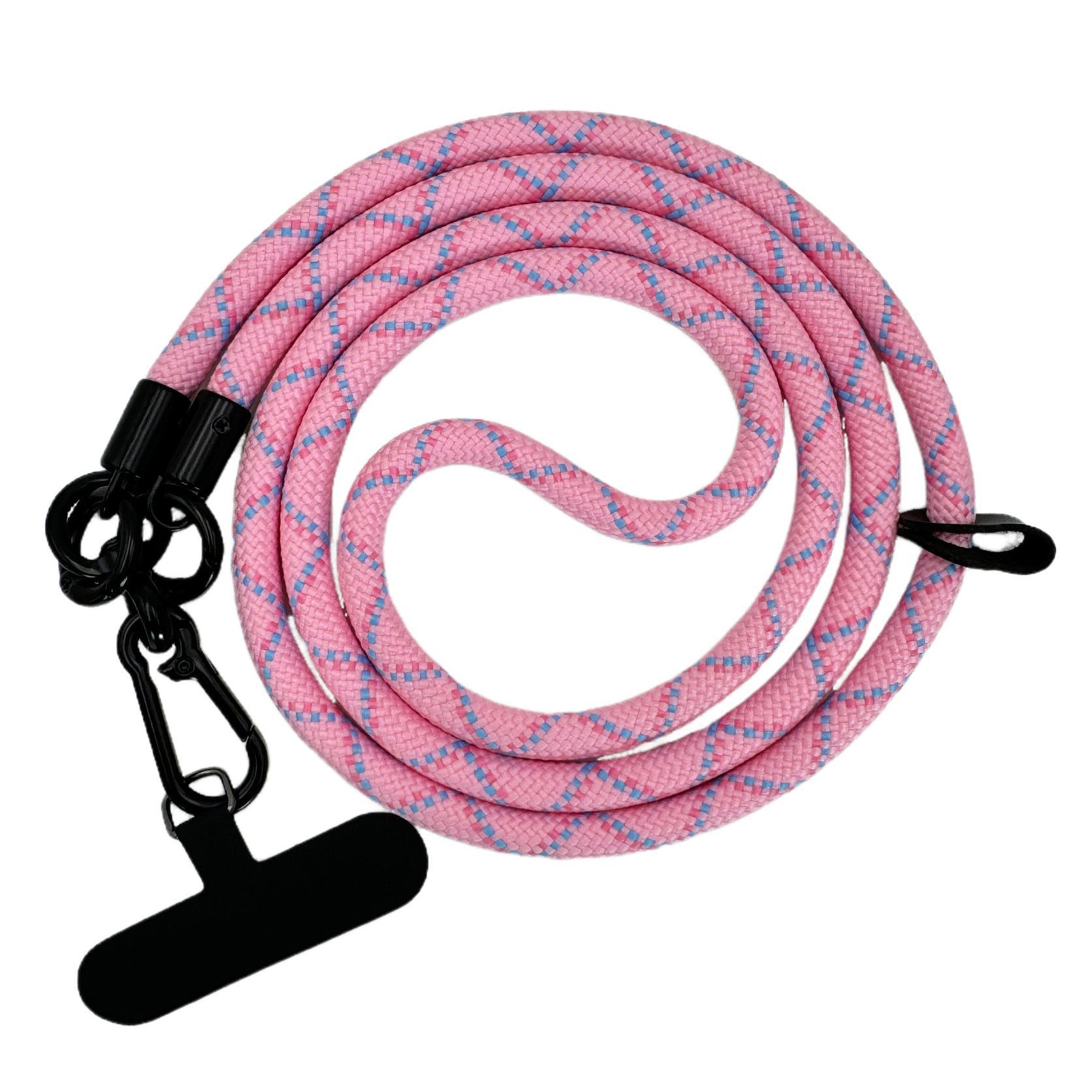 【74#색상] 120cm 조절 불가 휴대폰 끈 + 프리 클립