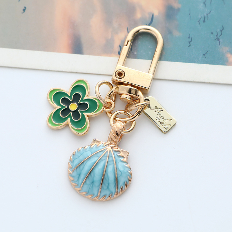 Cute Flower Shell Alloy Women's Keychain display picture 3