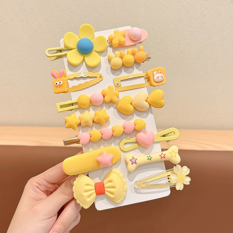 Clip de cabello de dibujos animados para bebés, cabello de bebés poco no lesiones, clip de cabello fetal, clip de tela para niñas, clip de cabello de sudor roto, adornamiento para el cabello