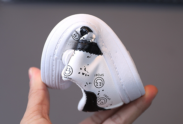 Chiren's sports boys girls' shell top board 2023 Spring and Autumn Korean version, boys' baby white shoes, 1-3 years_voghion.com