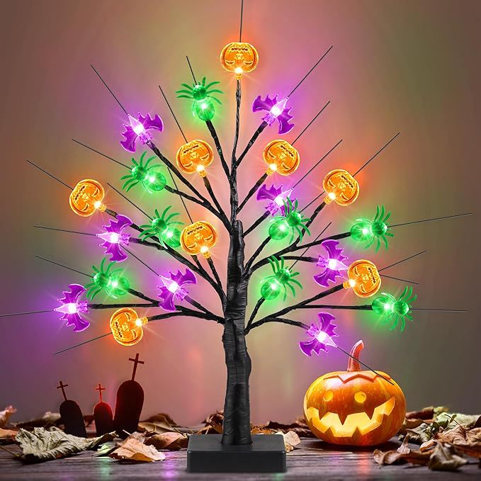 Pumpkin Bat Spider Tree Lámpara