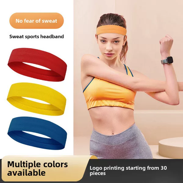 Wholesale Sports Headband for Women, Sweat-Guided Running Headband, Fitness Yoga Antiperspirant Wide-Brimmed Headscarf, Basketball Headband