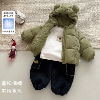 男童羽绒服冬装儿童加厚外套90白鸭绒防风保暖婴幼儿宝宝外穿衣服