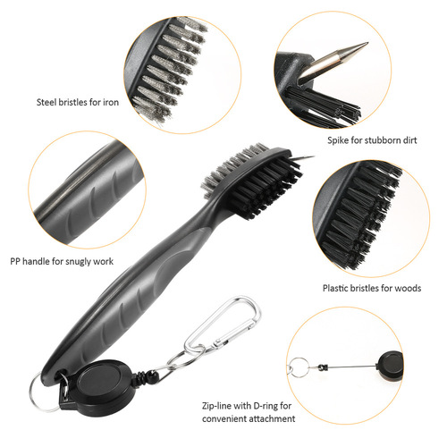 Cross-border best-selling golf club cleaning set with delicate hooks, towels, and club head cleaning brushes, factory direct sales
