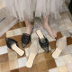 Women's Top-covered Half Slippers for Outer Wear 2025 New Style Summer Internet Popular Heel-free Gentle Mesh Half Slippers Pointed Flat Sandals