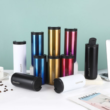 跨境随饮咖啡杯高颜值304不锈钢真空保温杯车载便携水杯办公杯子