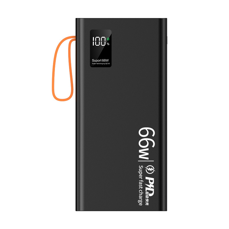 66W de carga súper rápida teléfono móvil universal auto-cableada banco de potencia de gran capacidad 30000 mA flash de Carga fuente de alimentación móvil