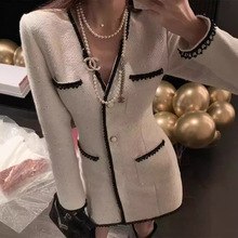 气质名媛小香风2025轻奢女装秋冬重工高腰显瘦粗花呢连衣裙1602