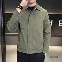 2025新款春秋翻领夹克男士轻熟风