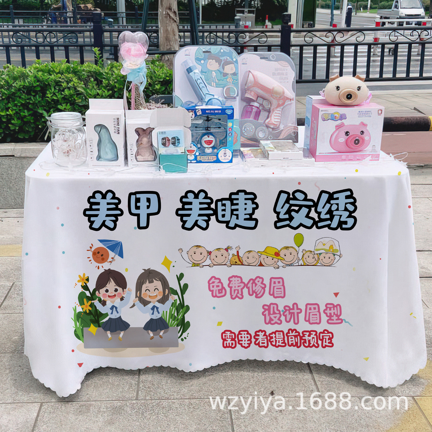 Maneras de manicuras letreros de mesa de comida del mercado nocturno puestos de mesa carritos publicitarios maneras de mesa publicitarias