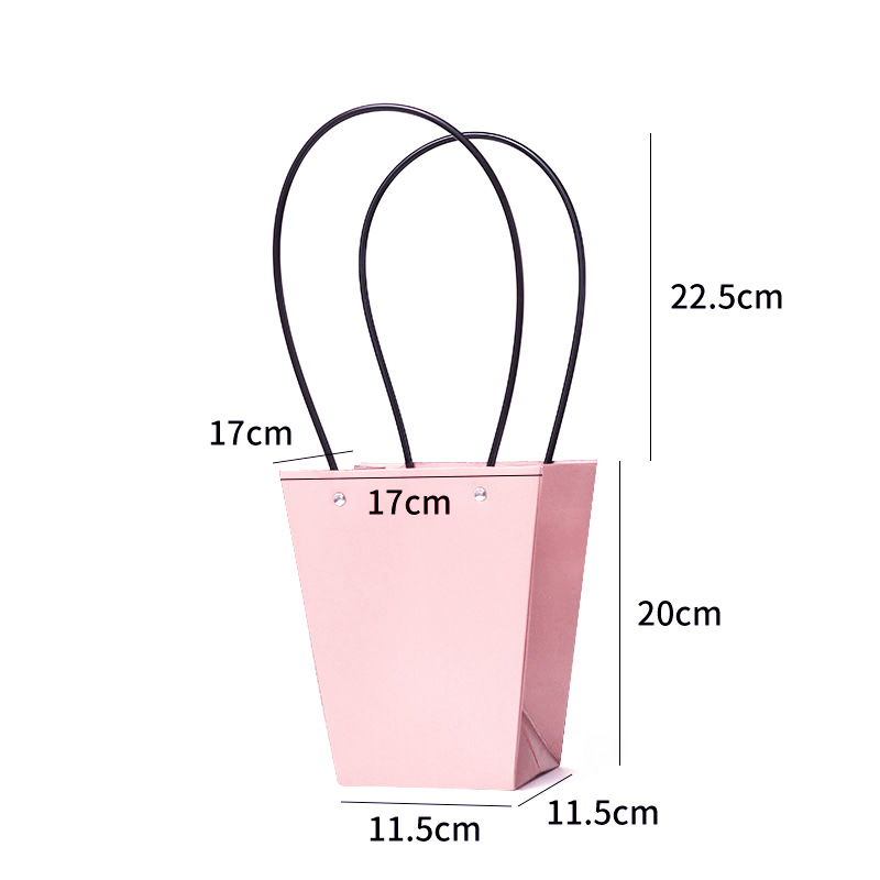 Bolsa de arreglos florales de papel kraft, paquete de ramo, caja de mano al por mayor, floristería, arte floral, material de embalaje de bricolaje, bolsa de mano de flores