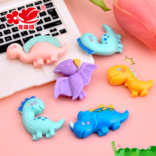 Creative cartoon little dinosaur resin accessories children's cream glue diy mobile phone case refrigerator magnet hairpin hair rope accessories