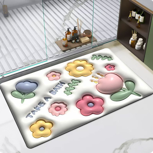Expansive bathroom mat diatom mud absorbent floor mat household bathroom non-slip mat disposable foot mat bathroom carpet