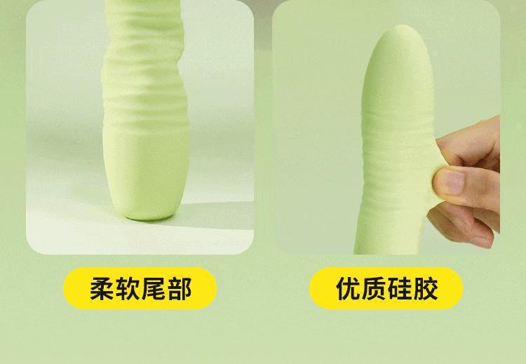 Mystery Yinhuan Retractable AV Stick with Large Head and Tail, Heating Vibrator, Green — detail image 20