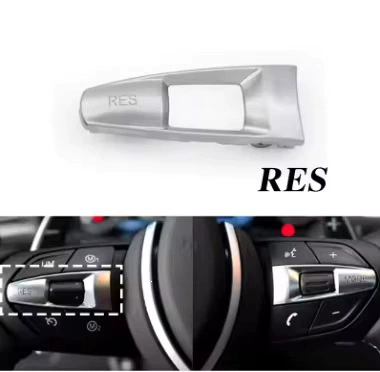 Steering wheel MODE button cover assembly - silver-res