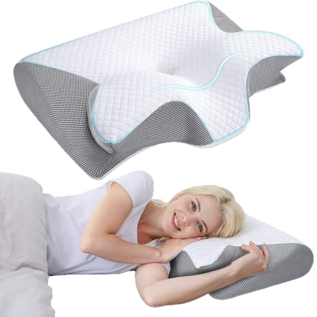 almohada de algodón de memoria transfronteriza amazónica, almohada de cuerno de toro, almohada de mariposa, núcleo de almohada cervical, almohada de memoria de rebote lento doméstica