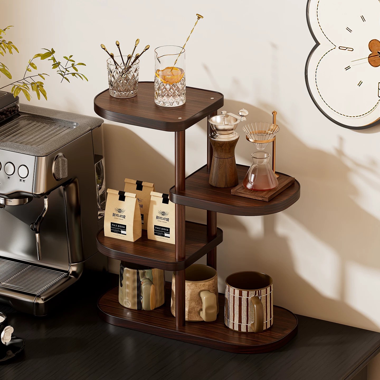 Desktop Multi-Layer Storage Rack Coffee Cup Household Tea Set Storage Rack Dining Table Countertop Small Cup Holder Display Rack
