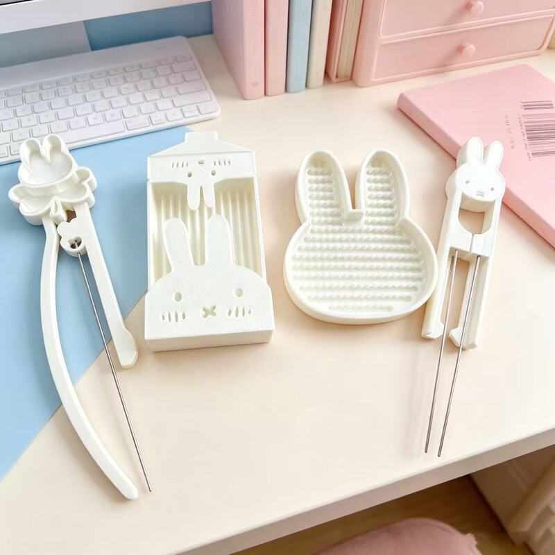 Cute Miffy Rabbit Bead Spatula Bead Tool for Students DIY Non-Stuck Bead Smooth Spatula 3D Printing Box