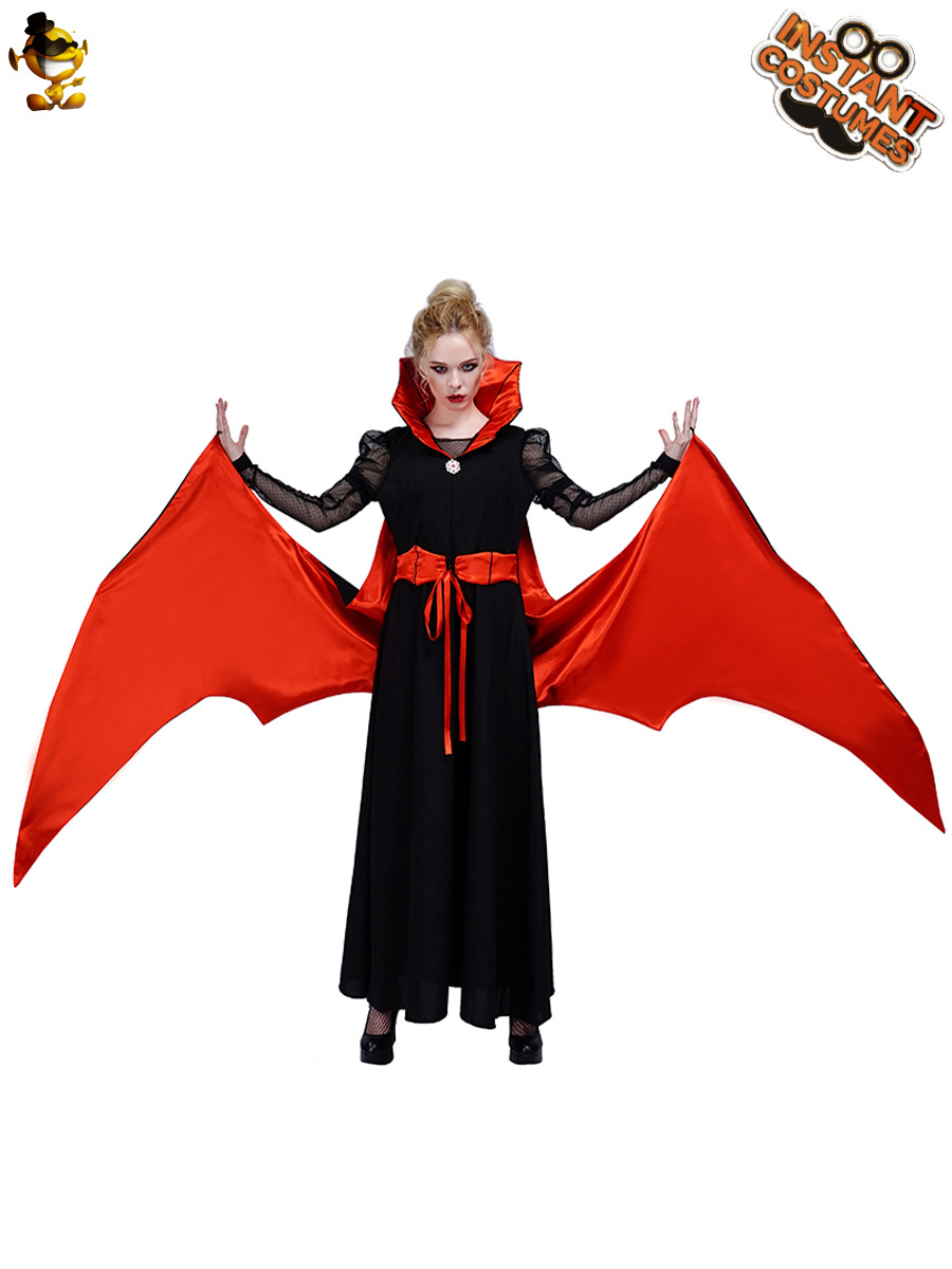 Traje de Halloween vestido de la Reina vampiro Batwing traje ropa de fiesta traje de la etapa traje de rendimiento Cosplay traje