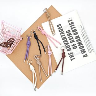 New Hot-Selling Pu Leather Rope Woven Pendant, High-End Keychain, Bag, Versatile Pendant Jewelry Wholesale