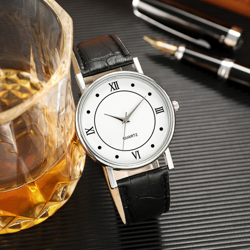 Cross-border Wish New Men's Casual Business Quartz Thin Strap Gift Watches Wholesale Dropshipping