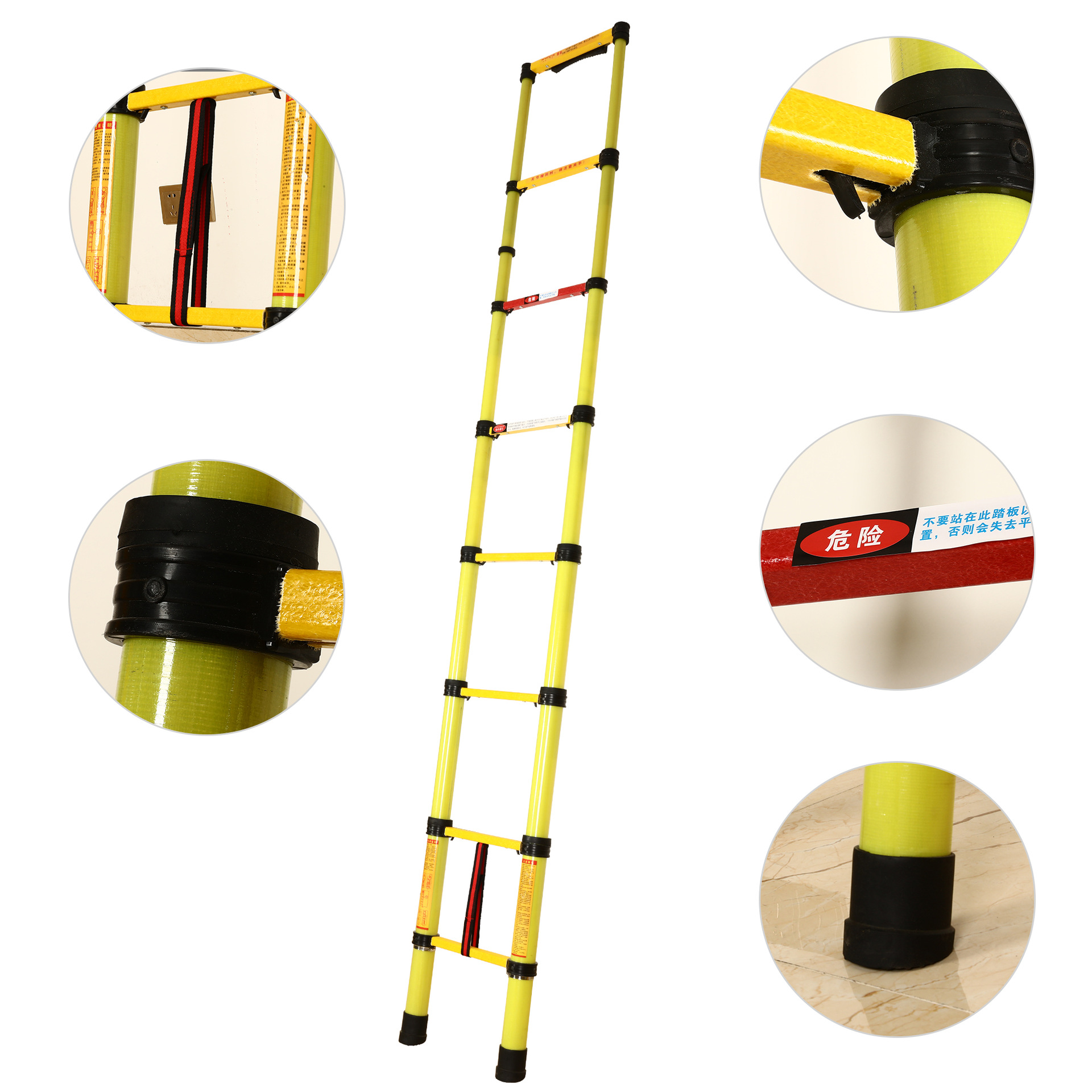 National Standard Power Insulated Fiberglass Ladder Single Electrician Special Telescopic Ladder Lifting Insulated Herringbone Ladder