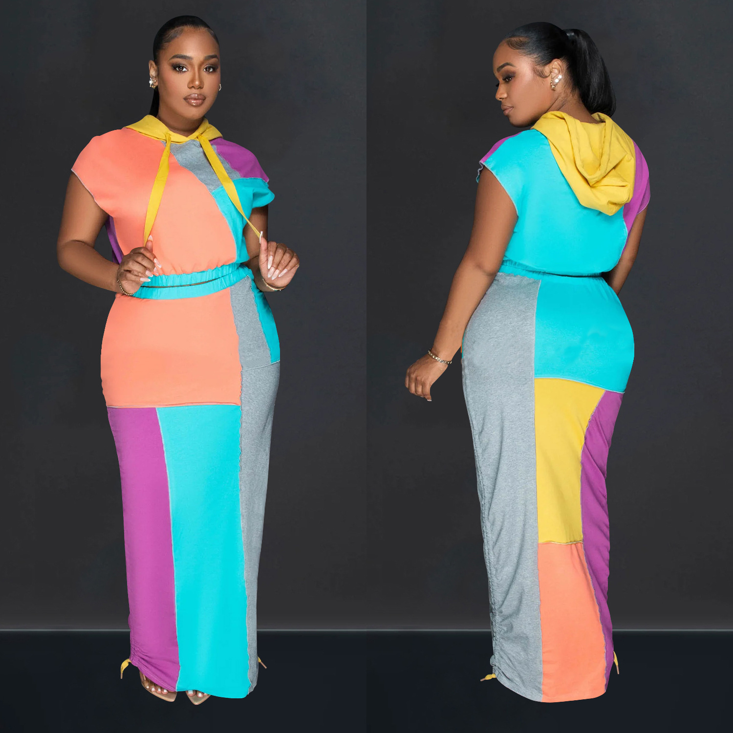 C6975 Aliexpress transfronterizo Amazon estación independiente de moda europea y americana impresión de ropa de mujer de manga corta vestido de venta caliente