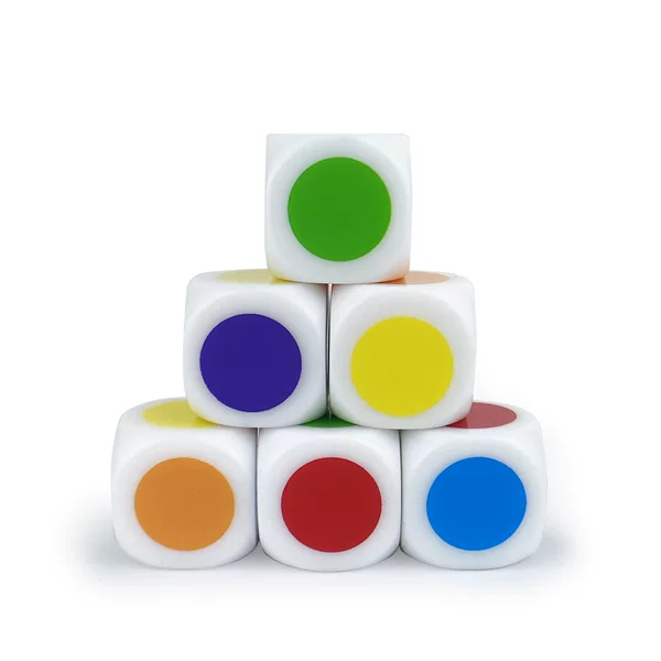Dice cross-border 16mm children's color Defense recognition color discrimination entertainment dice teaching party game dice dice