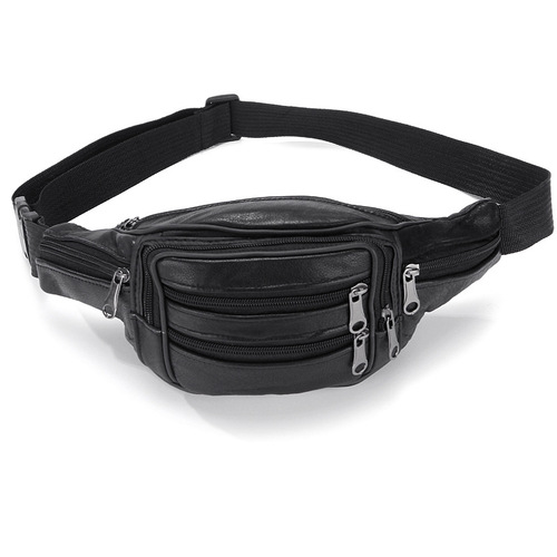 6 multifunctional cowhide waist bags for men large capacity street stall business cashier coin purse manufacturer wholesale
