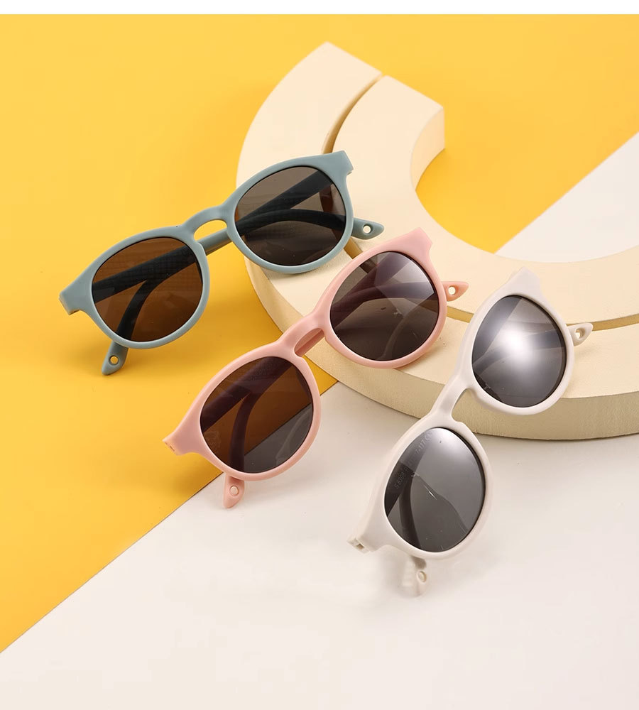 Tac, UV400 Protection Lens Material Oval Frame Glasses Style Travel Occasion Simple Style Solid Color Tac UV400 Protection Oval Frame Full Frame Kids Sunglasses