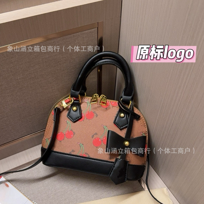 2025新款樱桃bb小贝壳包老花白彩女包高级感手提斜挎包跨境批发潮|undefined