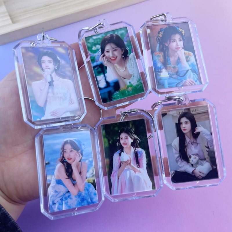White Deer Ju Jingyi Zhao Lusi Surrounding Yu Shuxin Song Yuqi Double-sided Photo Acrylic Schoolbag Key Ring Pendant
