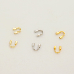 Long-lasting color-preserving wire-wrapped buckle, real gold electroplated U-shaped buckle, horseshoe buckle 14KDIY handmade wire-protecting closing buckle