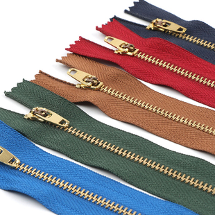 Metal copper closed tail zipper coin purse dress short sports Denim pants placket zipper accessories 13CM15CM