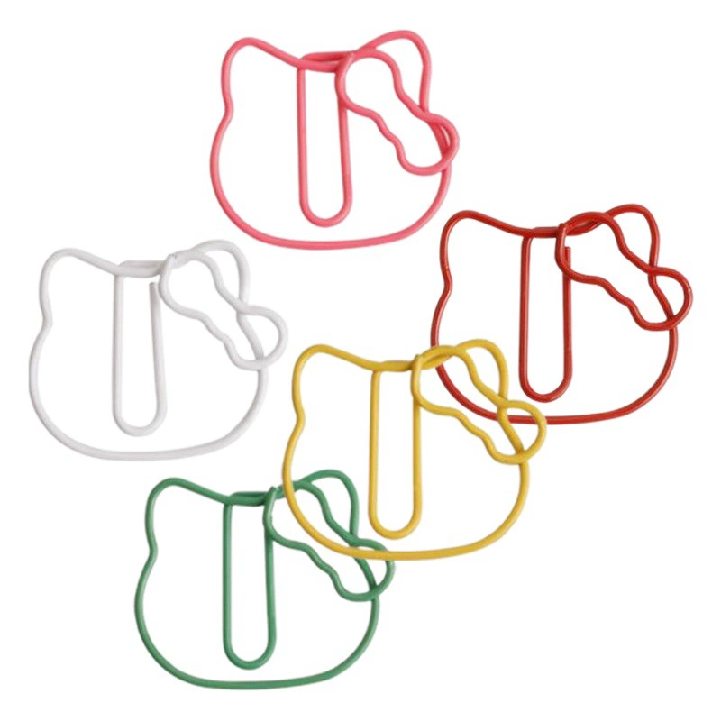 Мультфильм милый простой KT кошачья голова Скрепка металлическая креативная куломи Скрепка Канцелярские Товары в наличии