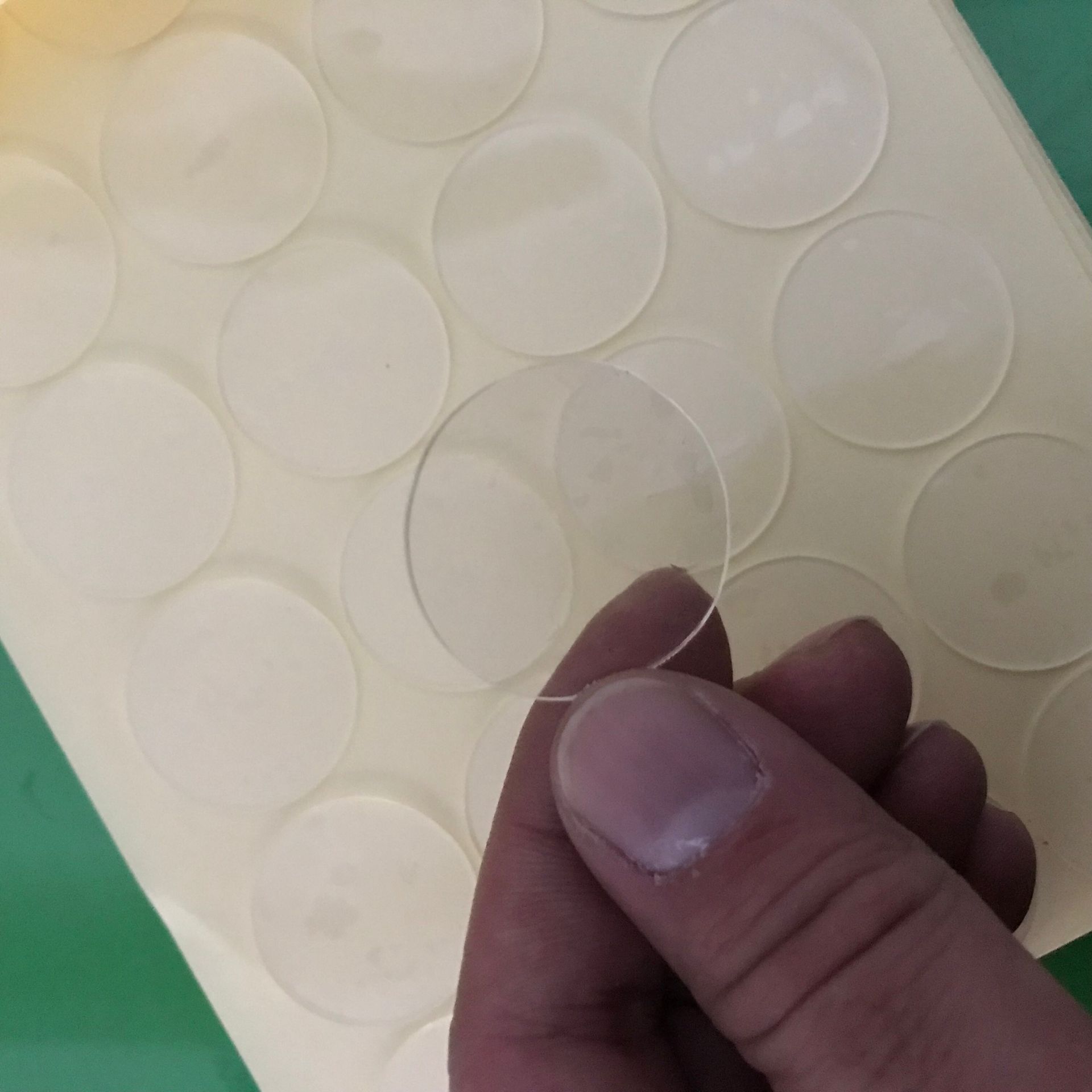 圆形透明亚克力双面胶高粘度对联婚庆圆点胶手办无痕纳米春联胶贴