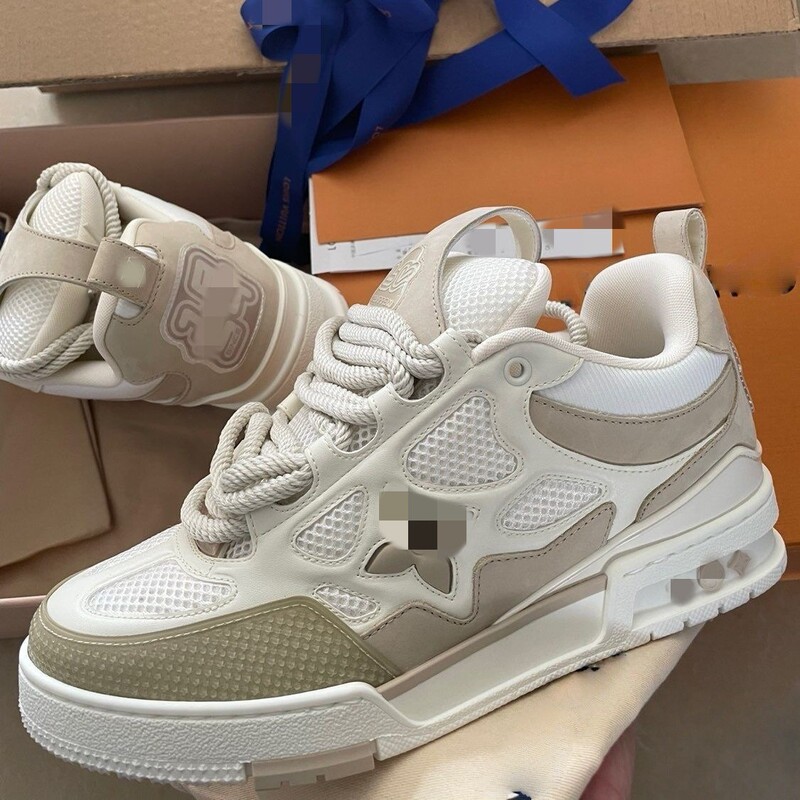 Putian Lujia Pure Original High-End Version Unisex Casual Versatile Couple Shoes Dad Shoes Bread Shoes Thick-Soled Low-Top Sneakers